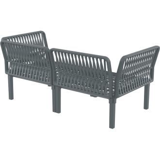 Zestaw ogrodowy sofa + 2 fotele + stolik Portofino Set ciemny szary Siesta