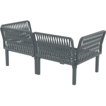 Zestaw ogrodowy sofa + 2 fotele + stolik Portofino Set ciemny szary Siesta