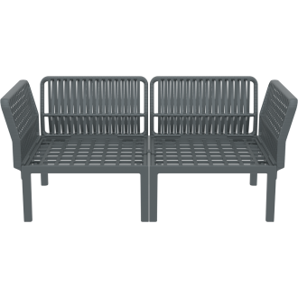 Zestaw ogrodowy sofa + 2 fotele + stolik Portofino Set ciemny szary Siesta