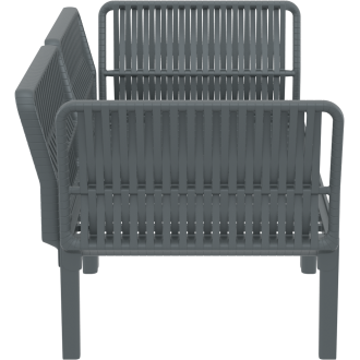 Zestaw ogrodowy sofa + 2 fotele + stolik Portofino Set ciemny szary Siesta