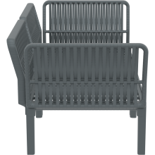 Zestaw ogrodowy sofa + 2 fotele + stolik Portofino Set ciemny szary Siesta