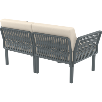 Zestaw ogrodowy sofa + 2 fotele + stolik Portofino Set ciemny szary Siesta