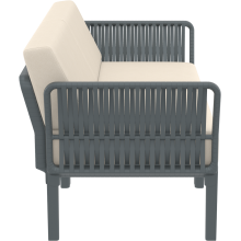 Zestaw ogrodowy sofa + 2 fotele + stolik Portofino Set ciemny szary Siesta