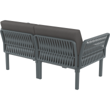 Zestaw ogrodowy sofa + 2 fotele + stolik Portofino Set ciemny szary Siesta