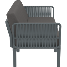 Zestaw ogrodowy sofa + 2 fotele + stolik Portofino Set ciemny szary Siesta
