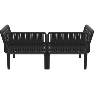 Zestaw ogrodowy sofa + 2 fotele + stolik Portofino Set  czarny Siesta
