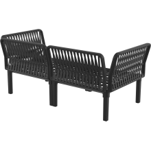 Zestaw ogrodowy sofa + 2 fotele + stolik Portofino Set  czarny Siesta