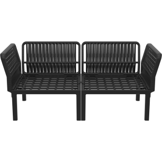 Zestaw ogrodowy sofa + 2 fotele + stolik Portofino Set  czarny Siesta