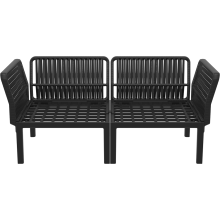 Zestaw ogrodowy sofa + 2 fotele + stolik Portofino Set  czarny Siesta
