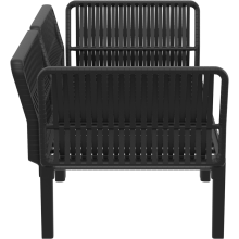 Zestaw ogrodowy sofa + 2 fotele + stolik Portofino Set  czarny Siesta