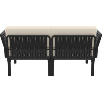 Zestaw ogrodowy sofa + 2 fotele + stolik Portofino Set  czarny Siesta