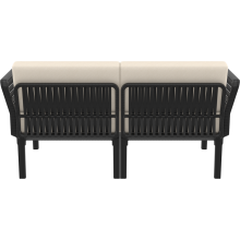 Zestaw ogrodowy sofa + 2 fotele + stolik Portofino Set  czarny Siesta