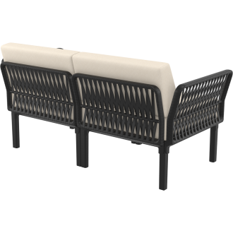 Zestaw ogrodowy sofa + 2 fotele + stolik Portofino Set  czarny Siesta