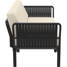 Zestaw ogrodowy sofa + 2 fotele + stolik Portofino Set  czarny Siesta