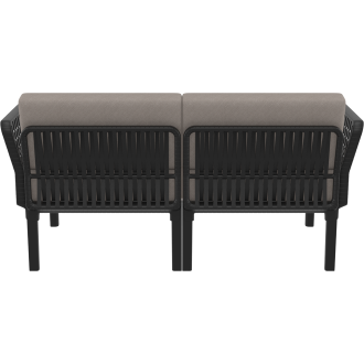 Zestaw ogrodowy sofa + 2 fotele + stolik Portofino Set  czarny Siesta