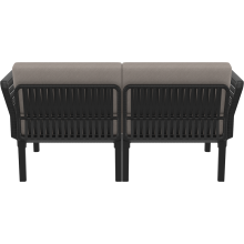 Zestaw ogrodowy sofa + 2 fotele + stolik Portofino Set  czarny Siesta