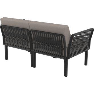 Zestaw ogrodowy sofa + 2 fotele + stolik Portofino Set  czarny Siesta