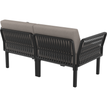 Zestaw ogrodowy sofa + 2 fotele + stolik Portofino Set  czarny Siesta