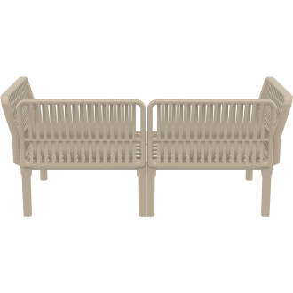 Zestaw ogrodowy sofa + 2 fotele + stolik Portofino Set taupe Siesta