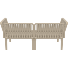 Zestaw ogrodowy sofa + 2 fotele + stolik Portofino Set taupe Siesta