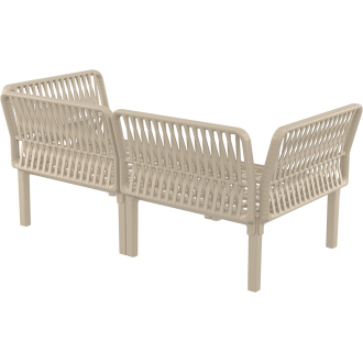 Zestaw ogrodowy sofa + 2 fotele + stolik Portofino Set taupe Siesta