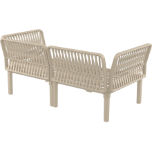 Zestaw ogrodowy sofa + 2 fotele + stolik Portofino Set taupe Siesta