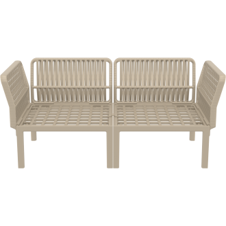 Zestaw ogrodowy sofa + 2 fotele + stolik Portofino Set taupe Siesta