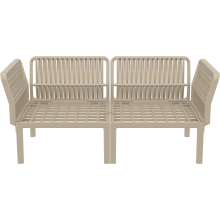 Zestaw ogrodowy sofa + 2 fotele + stolik Portofino Set taupe Siesta