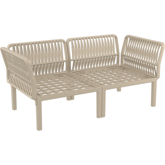 Zestaw ogrodowy sofa + 2 fotele + stolik Portofino Set taupe Siesta