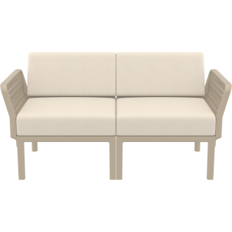 Zestaw ogrodowy sofa + 2 fotele + stolik Portofino Set taupe Siesta
