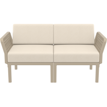 Zestaw ogrodowy sofa + 2 fotele + stolik Portofino Set taupe Siesta