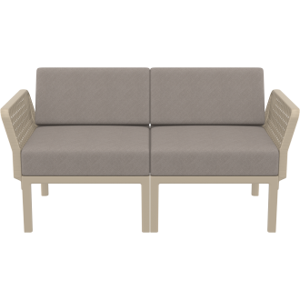 Zestaw ogrodowy sofa + 2 fotele + stolik Portofino Set taupe Siesta
