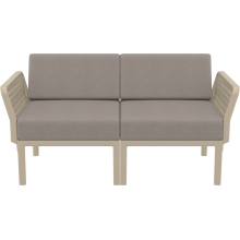 Zestaw ogrodowy sofa + 2 fotele + stolik Portofino Set taupe Siesta