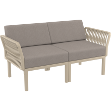Zestaw ogrodowy sofa + 2 fotele + stolik Portofino Set taupe Siesta
