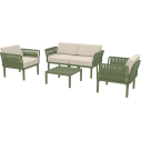 Zestaw ogrodowy sofa + 2 fotele + stolik Portofino Set oliwkowy Siesta