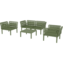 Zestaw ogrodowy sofa + 2 fotele + stolik Portofino Set oliwkowy Siesta