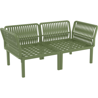 Zestaw ogrodowy sofa + 2 fotele + stolik Portofino Set oliwkowy Siesta