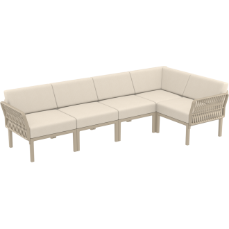 Zestaw ogrodowy narożny + stolik Portofino Set taupe Siesta