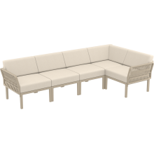 Zestaw ogrodowy narożny + stolik Portofino Set taupe Siesta