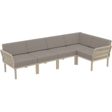 Zestaw ogrodowy narożny + stolik Portofino Set taupe Siesta