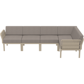 Zestaw ogrodowy narożny + stolik Portofino Set taupe Siesta