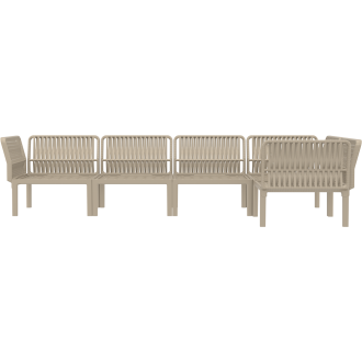 Zestaw ogrodowy narożny + stolik Portofino Set taupe Siesta