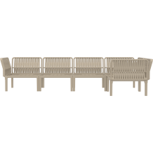 Zestaw ogrodowy narożny + stolik Portofino Set taupe Siesta