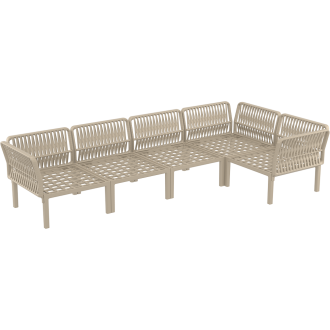 Zestaw ogrodowy narożny + stolik Portofino Set taupe Siesta
