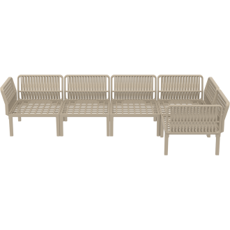 Zestaw ogrodowy narożny + stolik Portofino Set taupe Siesta
