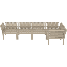 Zestaw ogrodowy narożny + stolik Portofino Set taupe Siesta