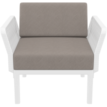 Fotel ogrodowy z poduszkami Portofino Lounge biały Siesta