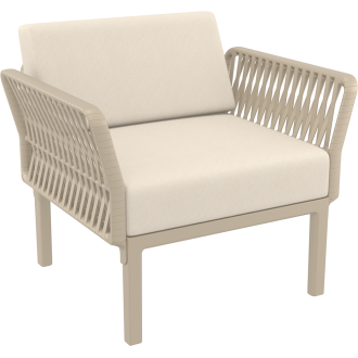 Fotel ogrodowy z poduszkami Portofino Lounge taupe Siesta