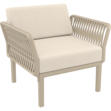 Fotel ogrodowy z poduszkami Portofino Lounge taupe Siesta