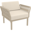 Fotel ogrodowy z poduszkami Portofino Lounge taupe Siesta